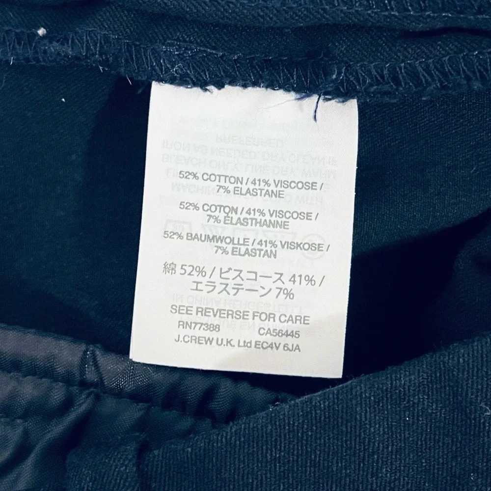 J. Crew Maddie Pant Navy Two Way Stretch Cotton Chinos Size 4